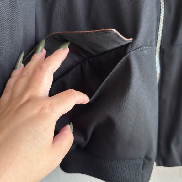 FRAME Luxury Shearling Leather Bomber Jacket - Picture 9 of 15